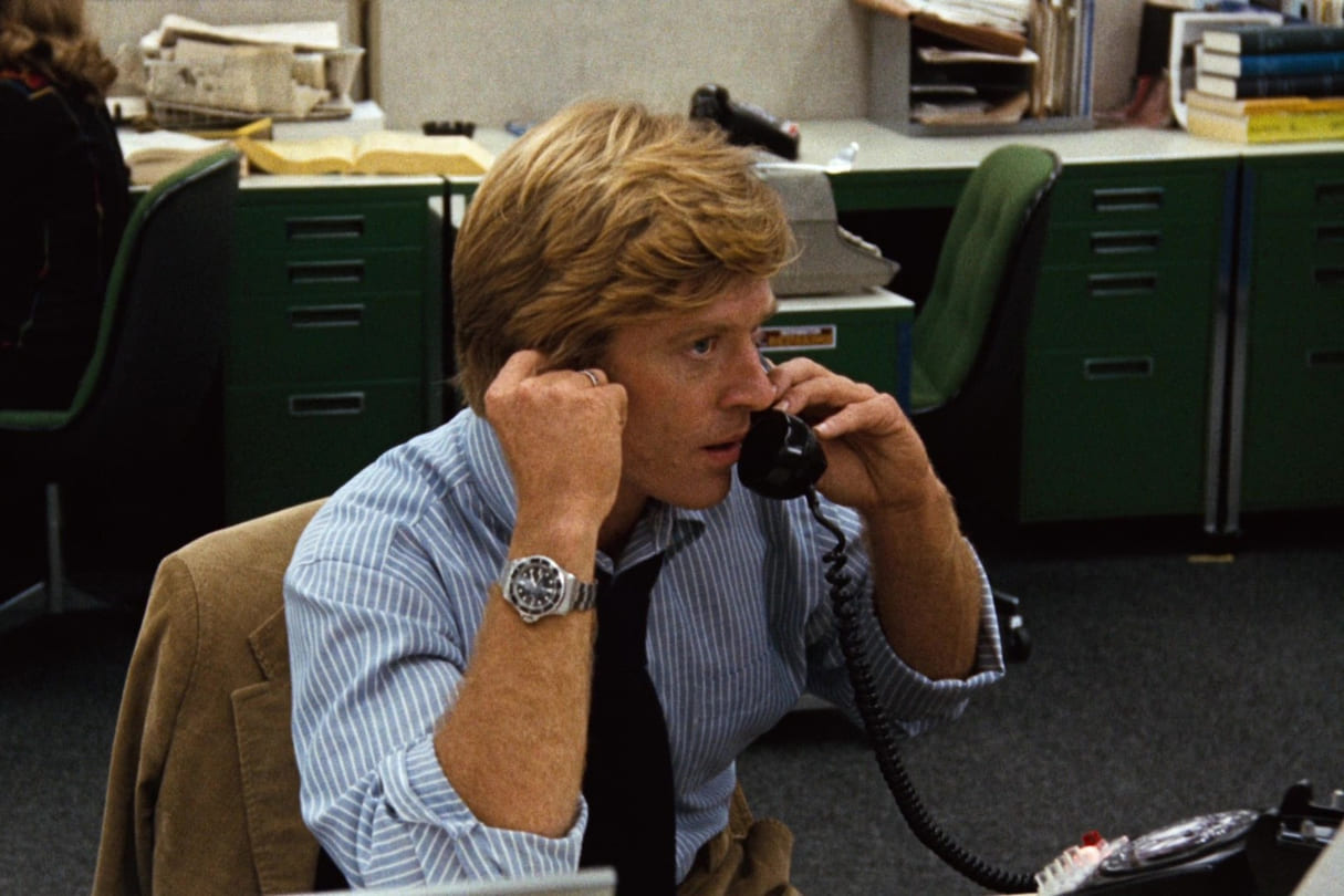 Robert Redford wearing the Rolex Submariner in All The President's Men