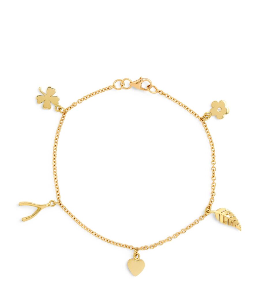 Jennifer Meyer Yellow Gold Mini Charm Bracelet
