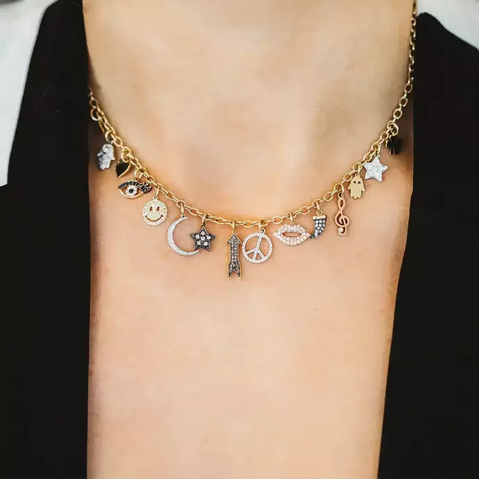 Sydney Evan Gold Charms Necklace