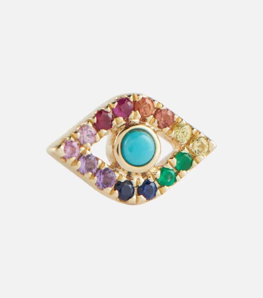 Sydney Evan Evil Eye Earring