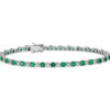 Emerald and Diamond Tennis Bracelets