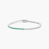 Emerald and Diamond Tennis Bracelets